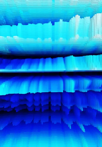 垂直3d 挤压冰山例证背景 — 图库照片