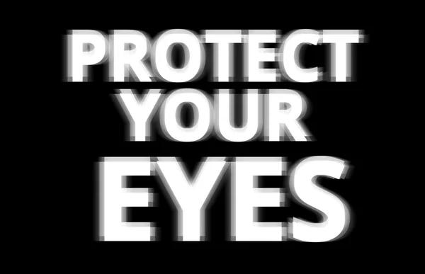 Svart och vitt skydda dina ögon illustration bakgrund — Stockfoto