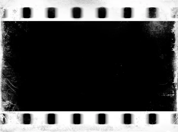 Horizontal preto e branco filme digitalização ilustração fundo — Fotografia de Stock