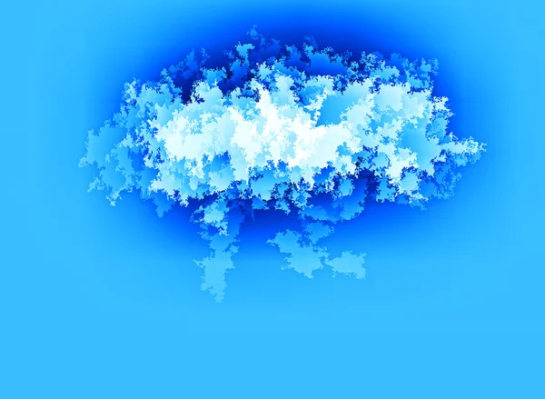 Horizontal azul abstrato terra nuvem ilustração fundo — Fotografia de Stock