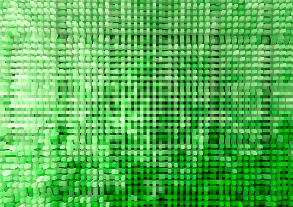 Horizontal green extruded cubes illustration background — Stock Photo, Image