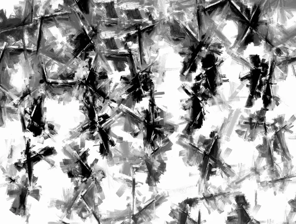 Горизонтальное черно-белое полотно на фоне текстуры холста — стоковое фото