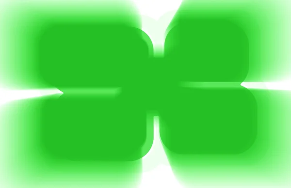 緑のクローバーの水平抽象的なイラスト背景 — ストック写真