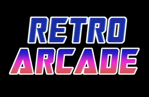 Poziomy retro arcade tekst tła ilustracji — Zdjęcie stockowe