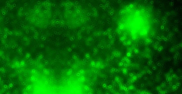Horizontal lebendigen grünen Kreis Bokeh digitalen Hintergrund — Stockfoto