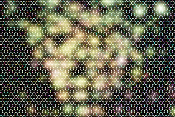 Illustrazione colorata del labirinto di cellule incandescenti — Foto Stock
