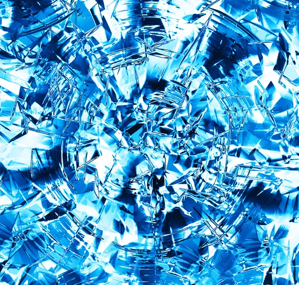 正方形の青い冷凍・ アイス ブロック抽象背景 — ストック写真
