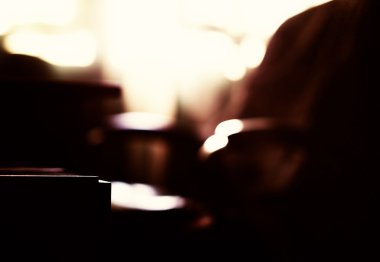 Dramatik koltuk bokeh arka plan