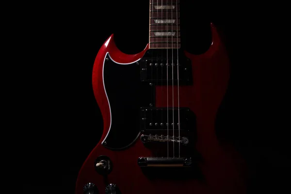 Guitarra Esquerda Modelo Vermelho — Fotografia de Stock