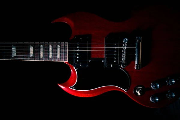 Gitarre Links Modell Rot — Stockfoto