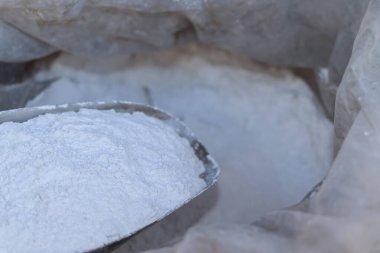 White calcium carbonate powder chemistry clipart
