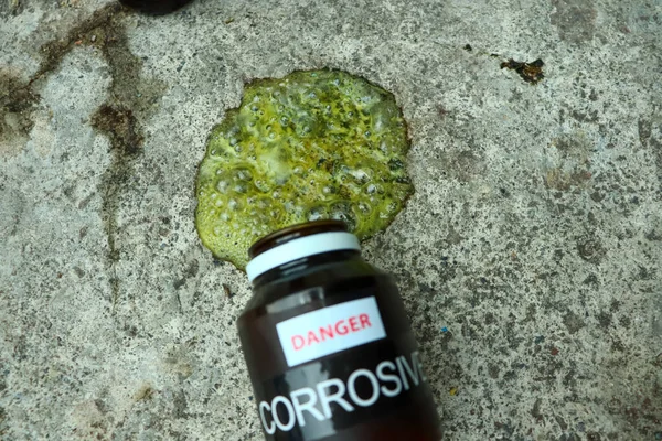 Asam Klorida Bocor Lantai — Stok Foto