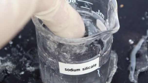 Silicato Sodio Liquido Appiccicoso — Video Stock