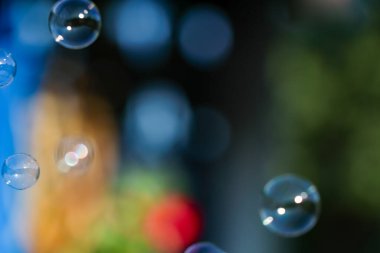 Arkaplan için bulanık resim ve baloncuk