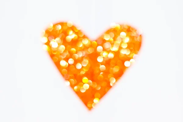 Corazón Bokeh Sobre Fondo Blanco — Foto de Stock