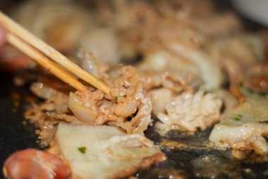 Izgara ve lezzetli deniz ürünleri.