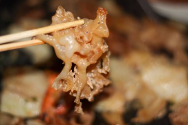 Izgara ve lezzetli deniz ürünleri.