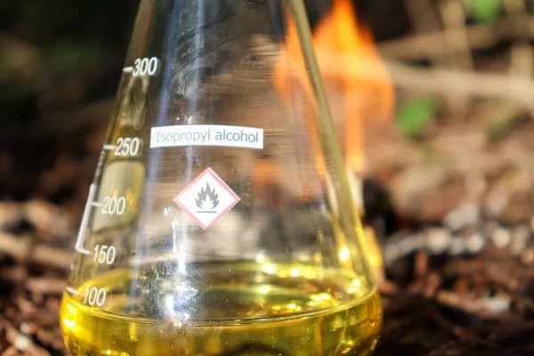 Alcohol Isopropílico Una Sustancia Química Inflamable Laboratorio —  Fotos de Stock