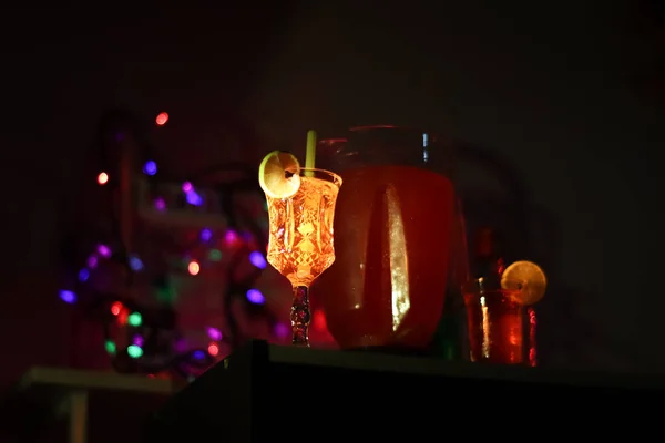 Faça Bebidas Coquetel Durante Férias Fundo Bokeh — Fotografia de Stock