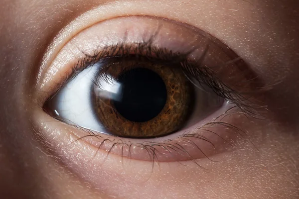 Macro little girl eye — Stock Photo, Image