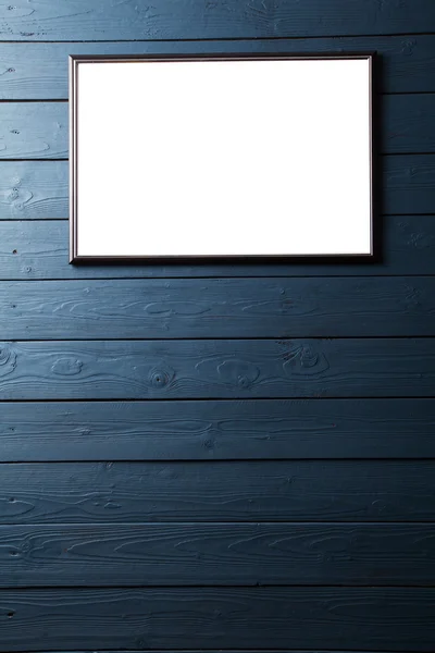 Panel azul madera para fondo con póster —  Fotos de Stock