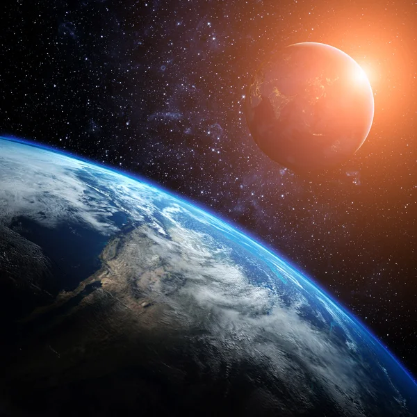 Planet Erde aus dem All. einige Elemente dieses Bildes liefern — Stockfoto