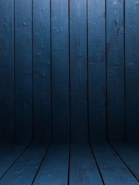 Blue wooden board background — Stock Photo, Image