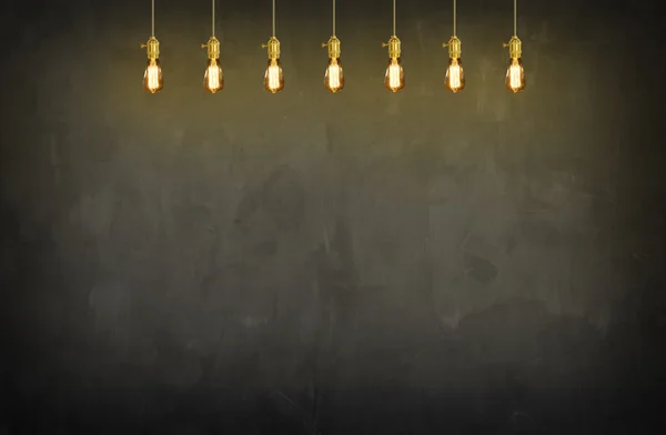 Tafelzimmer oder Tafel mit Lampen — Stockfoto