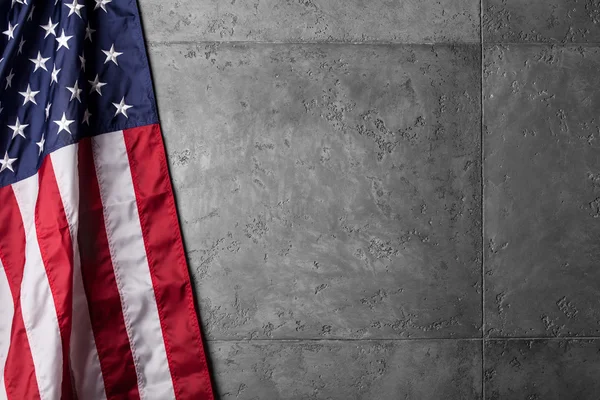 USA flag on cement wall texture — Stock Photo, Image