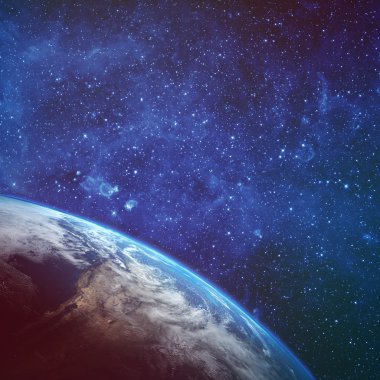 Uzaydan Dünya gezegeni. Bu görüntü bazı unsurları vermek