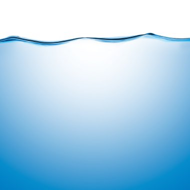 Su yüzey üzerinde beyaz izole