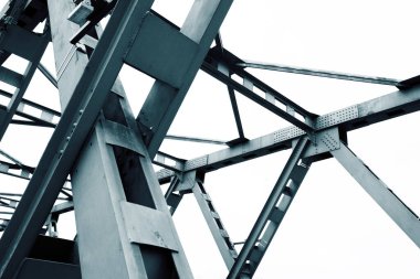 Soyut mavi metal mimari arkaplanı