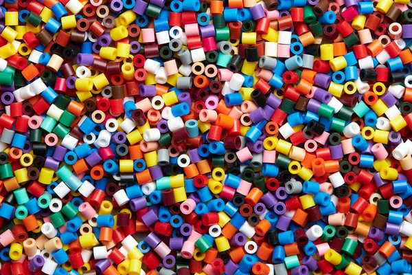 Színes Háttér Készült Műanyag Gyöngyök — Stock Fotó