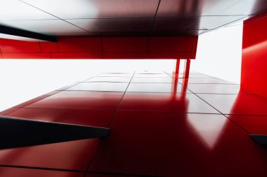 Soyut mimari metal elementleri. Modern geometrik desen. Mimari mühendislik yapısı