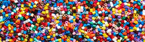 Színes Háttér Készült Műanyag Gyöngyök — Stock Fotó