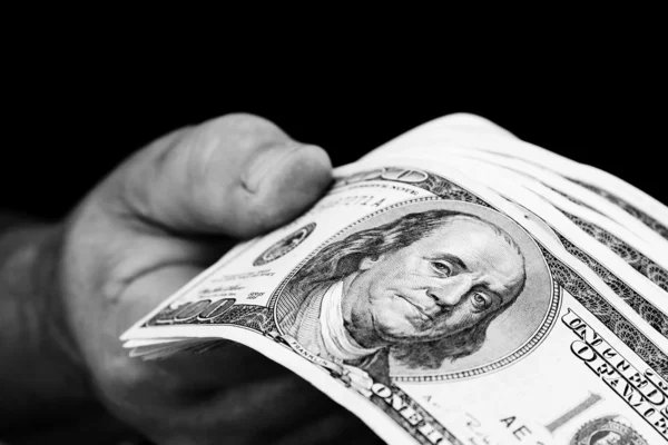 Mână care deține bani — Fotografie, imagine de stoc