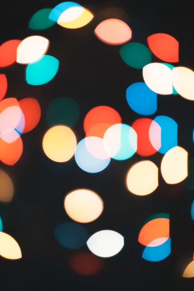 Erstaunliche Bokeh der Weihnachtsbeleuchtung — Stockfoto