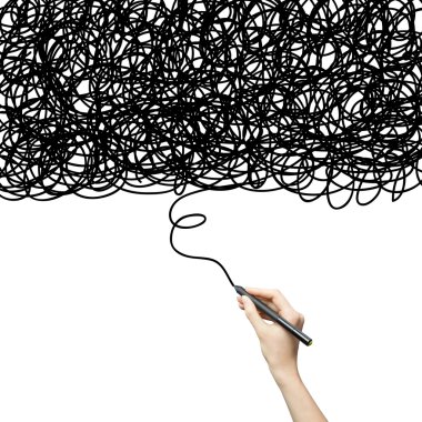 Erkek el çizim scribbles