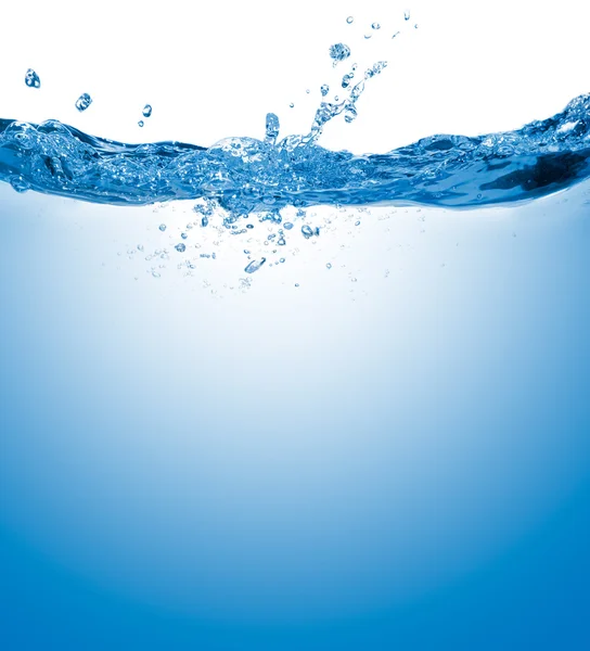 Wasser blau mit Blasen — Stockfoto