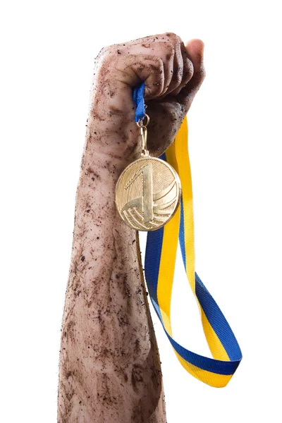 Hand holding medal — Stock Photo, Image