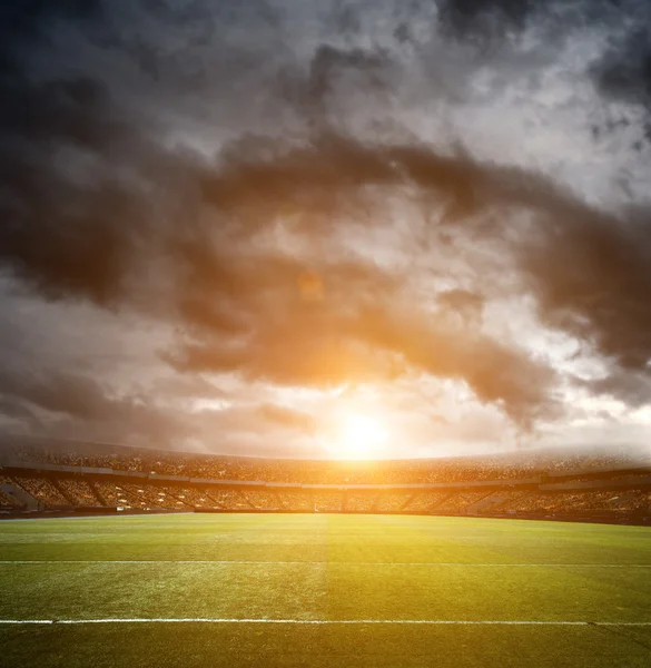 Lege voetbalveld — Stockfoto