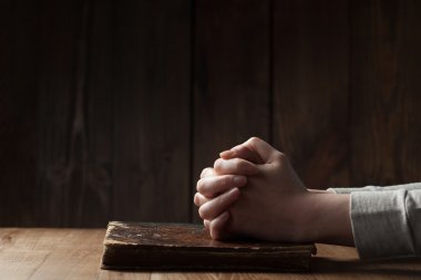 Hands folded in prayer clipart