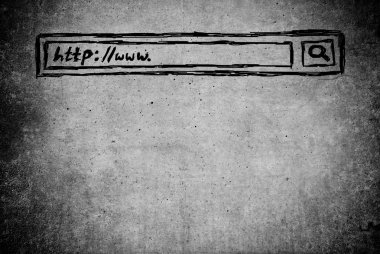 Hand writen Search bar in browser
