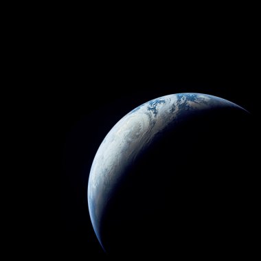 uzaydan Dünya gezegeni. nasa tarafından döşenmiş bu görüntü bazı unsurları