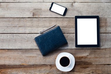 Tablo, görüntü ve bir kopya alanı için izole ekran ile dijital tablet