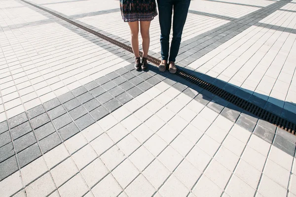 Gambe maschili e femminili — Foto Stock