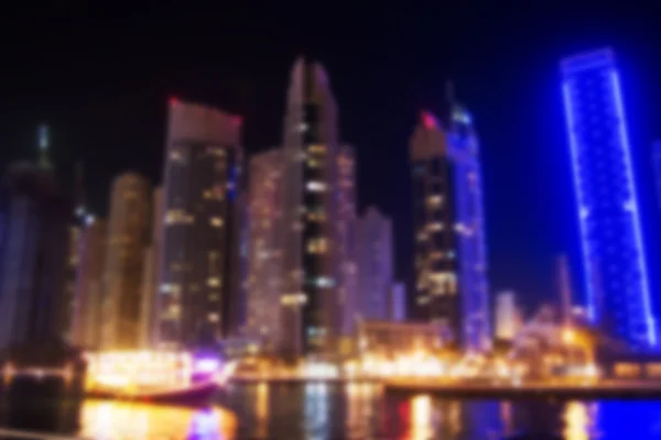 City landscape blurred downtown night scene — Stock Photo, Image