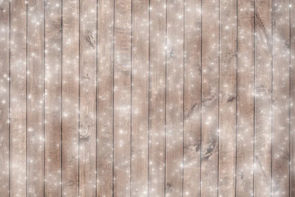 Textura de madera vieja con copos de nieve —  Fotos de Stock
