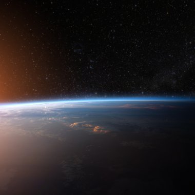 Uzaydan Dünya gezegeni. Bu görüntü bazı unsurları vermek