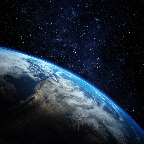 Planeet aarde vanuit de ruimte. Sommige elementen van dit beeld verstrekken — Stockfoto
